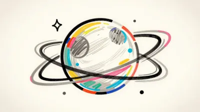 Swirling Planet with Bold Rings - Art - AI generated image