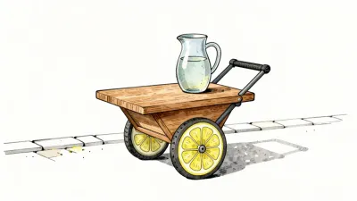 Lemonade Cart with Lemon Wheels - Transportation - AI generated image