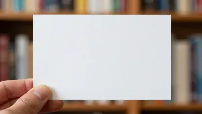 Hand Holding White Library Card - People - AI generated image