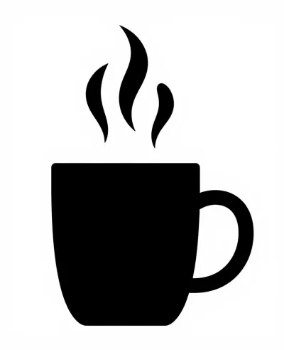 Steaming Coffee Cup with Handle - Food & Drink - AI generated image