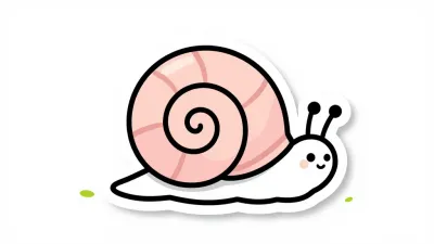 Cartoon Snail with Spiral Shell - Animals - AI generated image